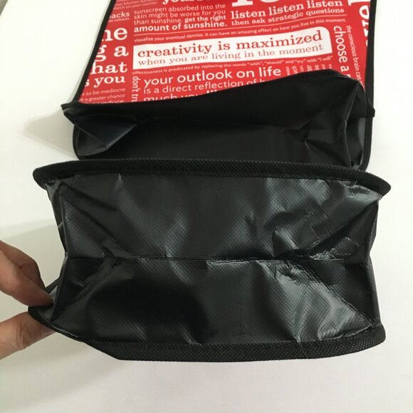 Lululemon 2 Sizes Matching Gift Bag NEW! Red Creativity is Maximized Printed - Picture 8 of 15